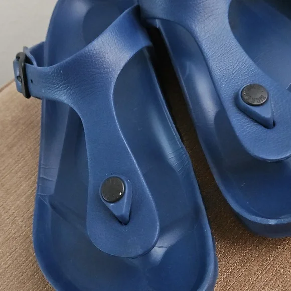 Birkenstock Navy Slide Sandals - Picture 3 of 5
